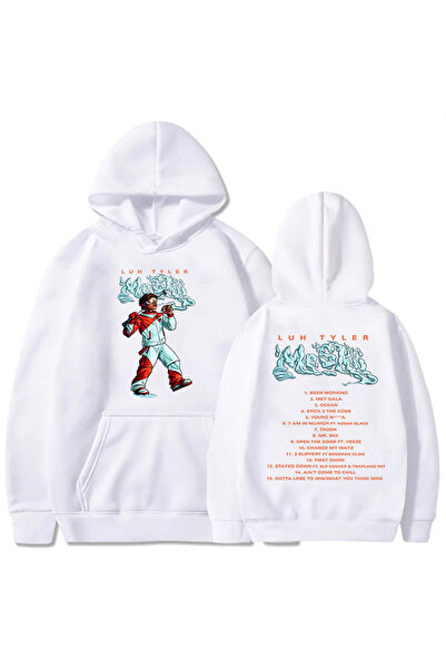 Tarzsokak Hanorac alb unisex Luh Tyler bay Skii Streetwear casual Ropa Hombre