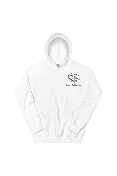 Tarzsokak Hanorac alb unisex One Wayne G cu imprimeu grafic cu chitară Mac De...