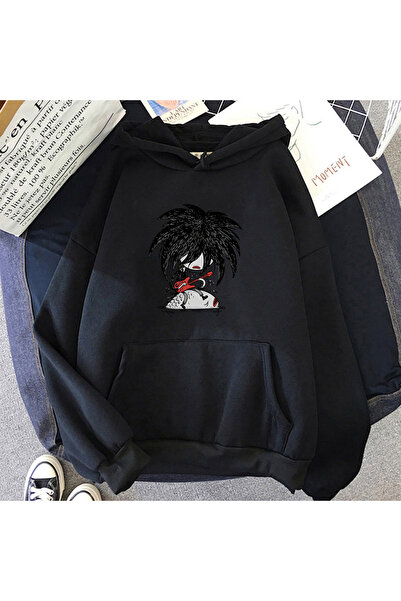 Tarzsokak Cămașă neagră unisex cu imprimeu de desene animate Robert Smith, co...