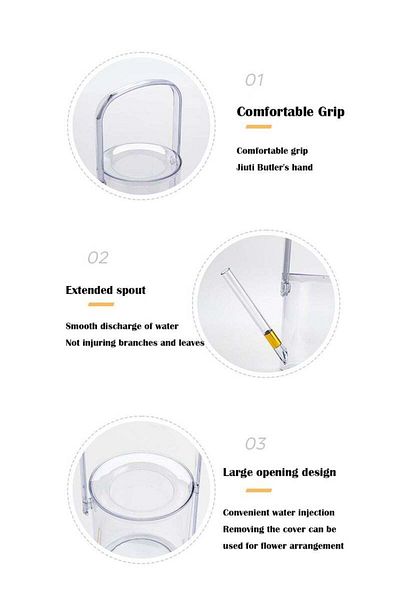COOYA Garden Long Spout Watering Can,1000ml, with Graduated Line,Large Filling Hole,Large Opening Design