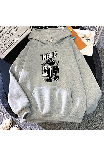 Tarzsokak هوديي رمادي للجنسين من Arctic Monkeys NBHD Neighborhood برسومات كرت...