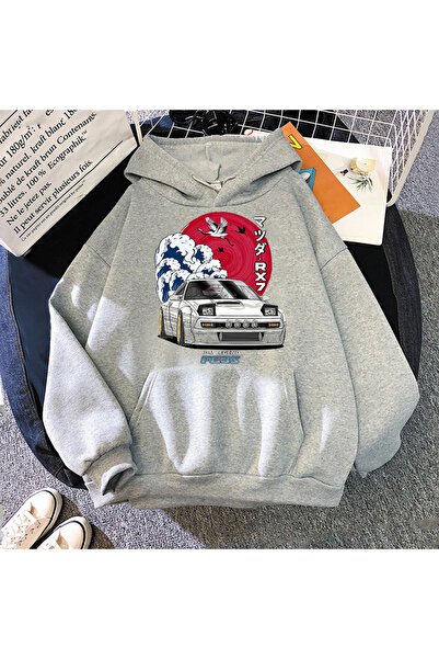 Tarzsokak هوديي أنيمي رمادي للجنسين، ستريت ستايل نيبون، قمصان Y2k Boy