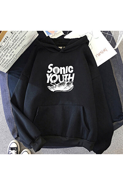 Tarzsokak سترة سوداء للجنسين S-Sonic للشباب موسيقى الهيب هوب هاراجوكو ذات قلن...