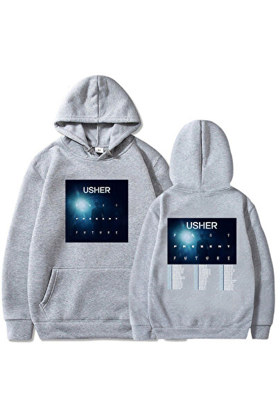 Tarzsokak Gri Unisex Trecutul prezentă viitorul turneu Usherr rapper grafic c...