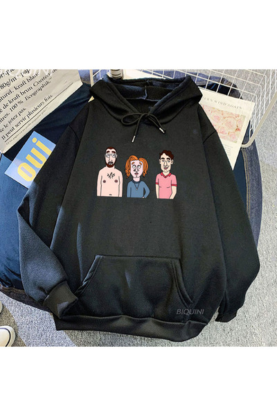 Tarzsokak Μαύρα Unisex Φούτερ με Γραφικά  "Bad Decisions " Two Door Cinema Cl...