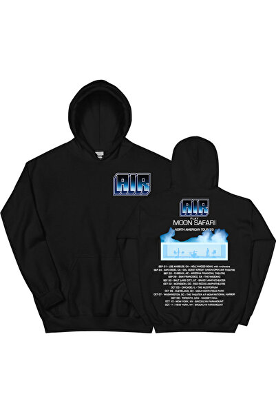 Tarzsokak Μαύρο Unisex Air MOON SAFARI World Tour Άνετο φούτερ με κουκούλα