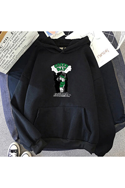 Tarzsokak Черно унисекс музикално G-Green Day Rock Band естетично качулато хи...