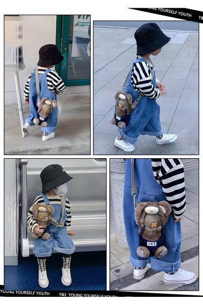 Yelajoy 450ML Kawaii Insulated Water Bottle, 316 Stainless Steel, Cute Girl Outdoor Bottle (Brown)