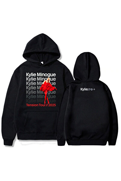 Tarzsokak Hanorac negru unisex Kylie Minogue Tension Tour 2025, din fleece că...