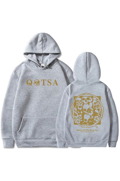 Tarzsokak Hanorace gri unisex Live in the Catacombs STONE AGE QUEENS QOTSA Ha...