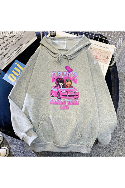 Tarzsokak Hanorac gri unisex Bratz cu desene animate, îmbrăcăminte de stradă,...