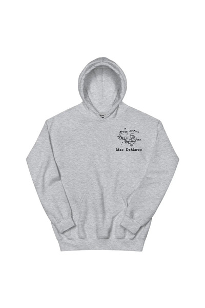 Tarzsokak Hanorac gri unisex Wayne G cu imprimeu grafic cu chitară Mac DeMarc...