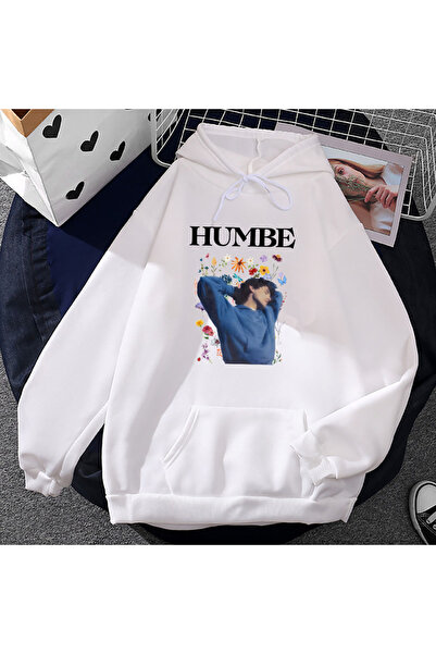 Tarzsokak Alb Unisex Printi Humbe cu flori grafice, îmbrăcăminte de stradă ca...