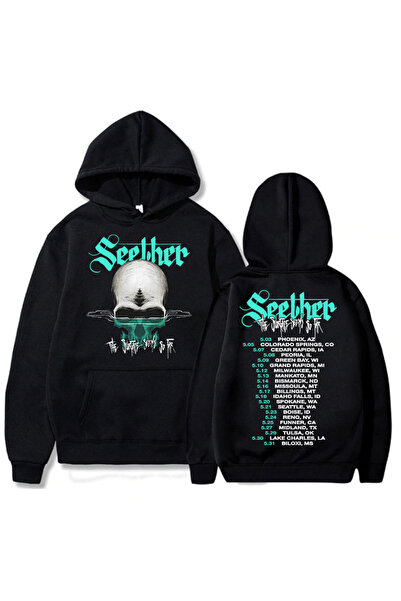 Tarzsokak Îmbrăcăminte de stradă unisex neagră Seether The Surface Seems So F...