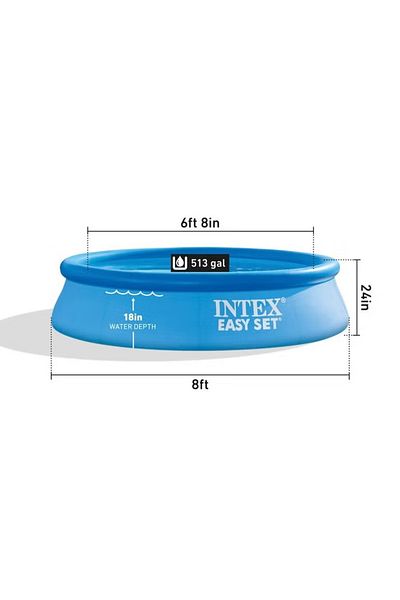 Intex Easy Set Inflatable Above Ground Pool – 244 × 61 cm