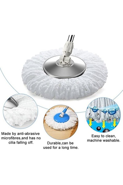 OEM Set 3 Mop Heads, Microfiber, White