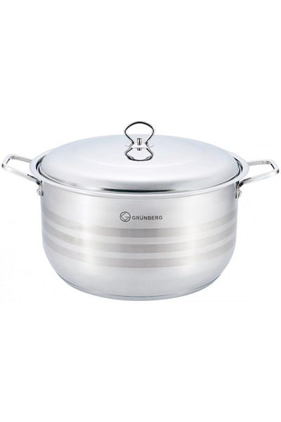 OEM Oală din oțel inoxidabil cu capac, 38 cm, 23 l, Grunberg GR8138