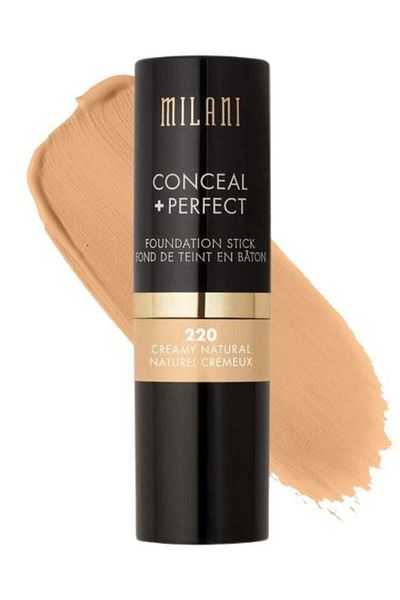 MILANI Foundation Stick - 220 Creamy Natural | Full Coverage Cream Makeup, Vegan & Cruelty-Free