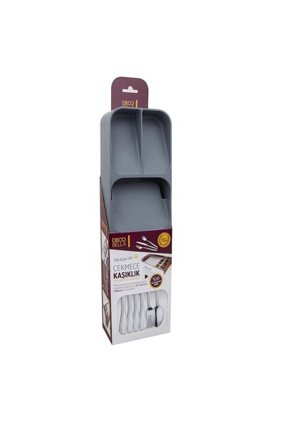 OEM Cutlery Organizer 5 Sections 39x11.2x5.2 cm Matte Light Gray