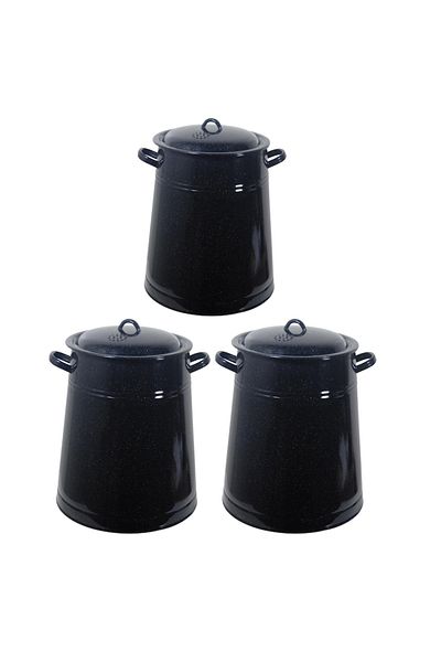 Ves Set de 3 ghivece emailate, 10 litri