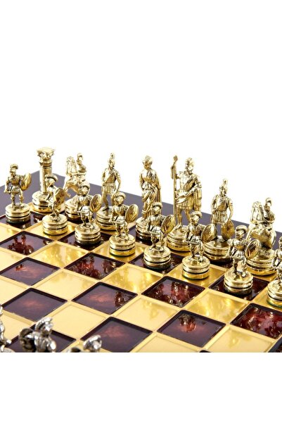 Manopoulos Set sah piese si tabla din metal - Arcasii