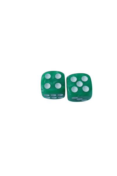 MagazinulDeSah Green pearl dice 16 mm - set of 2 pieces