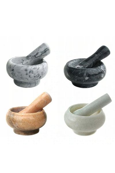 OEM Mortar LUNA LUX din piatră cu pistil 11 x 5,5 cm – Durabil, ideal pentru condimente și ierburi aromatice