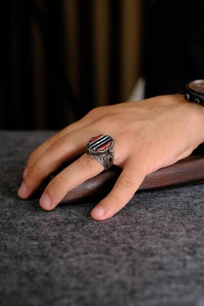 dergah tesbih Şah Serisi El İşçiliği 925 Ayar Gümüş Yüzük