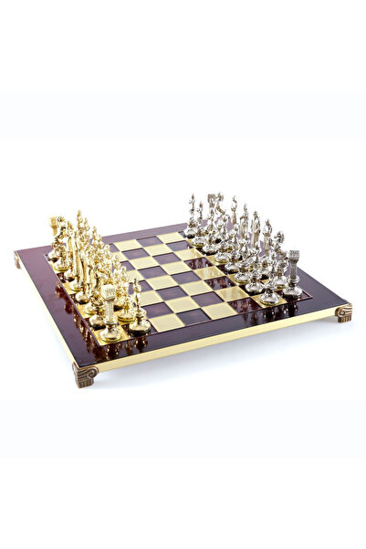 Manopoulos Chess set with metal pieces and board - Renaissance