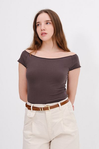 Addax Tricou de bază cu decolteu barcă P1792