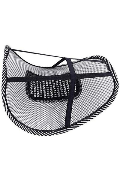 PROCART Lumbar support for car and office chair, massage area, 39x39 cm, black