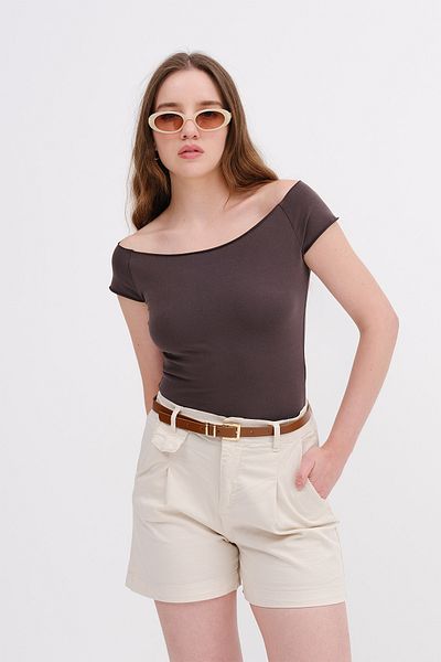 Addax Tricou de bază cu decolteu barcă P1792