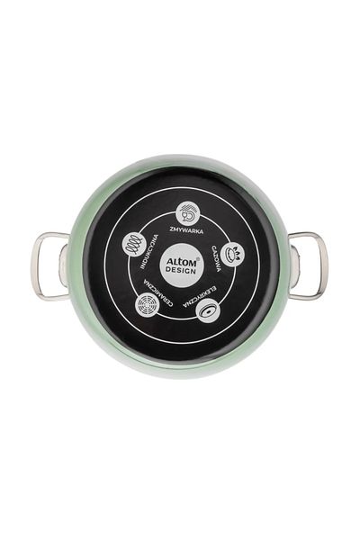 ALTOM DESIGN Set de oale emailate Balbina verde, 8 piese, inducție