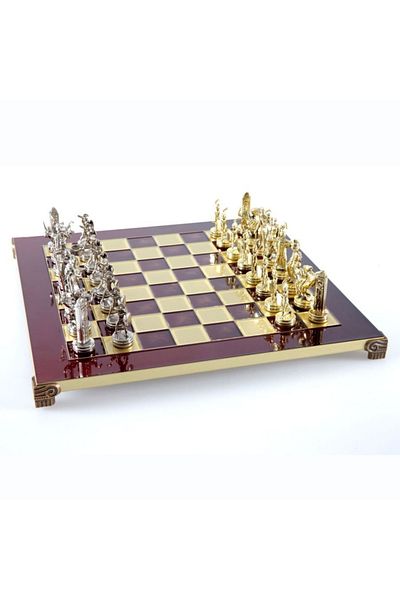 Manopoulos Chess set, pieces and metal board - Greek Mythology (medium)