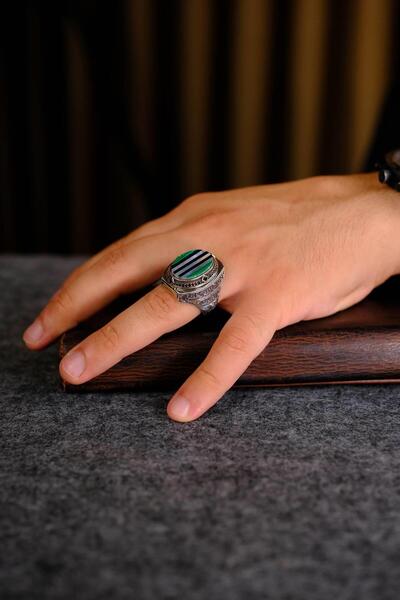 dergah tesbih Hilton Serisi El İşçiliği 925 Ayar Gümüş Yüzük