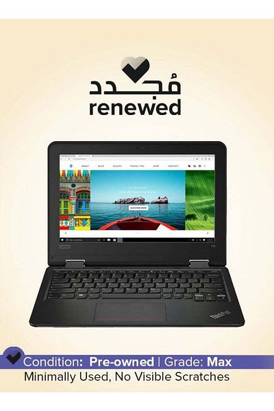 LENOVO جهاز Chromebook ThinkPad 11e مستعمل، 11 بوصة، معالج Intel Celeron، سعة تخزين 4 جيجابايت، 16 جيجابايت، لون أسود، يعمل بنظام Windows