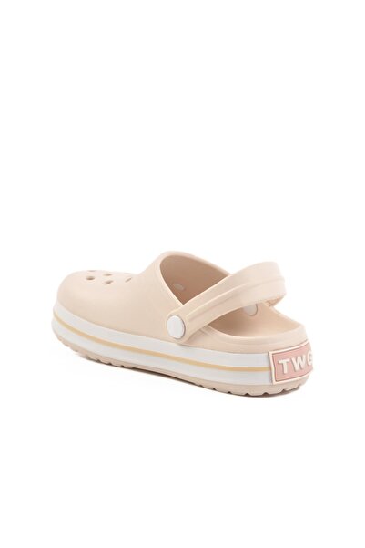 WALKWAY Twg 214 F Ecru Light Flexible Children's Sabo Slippers