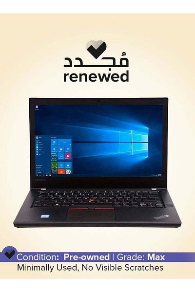 LENOVO جهاز ThinkPad T470 مستعمل بشاشة 14 بوصة ومعالج Intel Core i5 من الجيل السادس وذاكرة 8 جيجابايت وذاكرة 512 جيجابايت، لون أسود، يعمل بنظام Windows