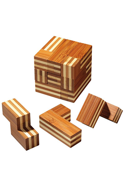 Philos Puzzle 3D Soma Cube, Bambus