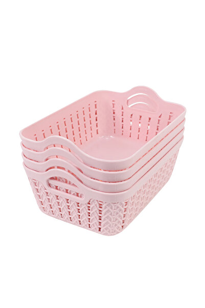 YONOVO Plastic Storage Baskets Set of 4, 19.5x14x7cm for Home Kitchen and Off...
