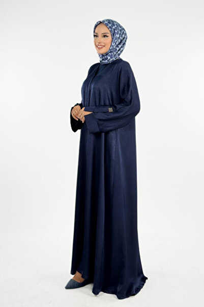 Bym Fashion Snap Button Ferace 70023 Navy Blue