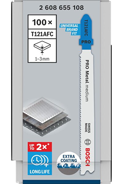 Bosch Pro T121 AFC 100lü 1-3 mm Metal Dekupaj Ucu