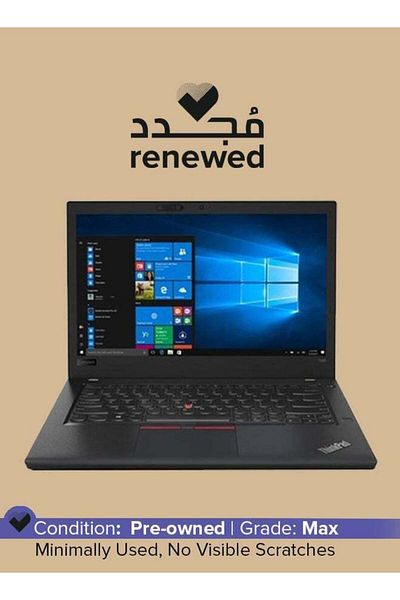 LENOVO جهاز Thinkpad T480 مستعمل بشاشة 14 بوصة ومعالج Intel Core i7 من الجيل الثامن وذاكرة 16 جيجابايت وذاكرة 512 جيجابايت باللون الأسود ونظام تشغيل Windows