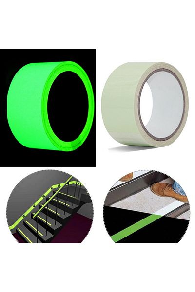 PROCART Bandă autoadezivă, verde fosforescentă, antiderapantă, lățime 5 cm, lungime 10 m, strălucește intens