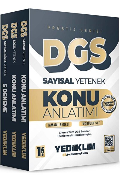 Yediiklim Yayınları 2026 Dgs Prestij Serisi Tamamı Renkli Konu Anlatımı Modüler Set 3 Kitap
