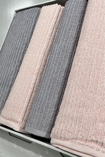 Çeyiz Diyarı Ekol Bath Set 4 Pieces Gray - Powder