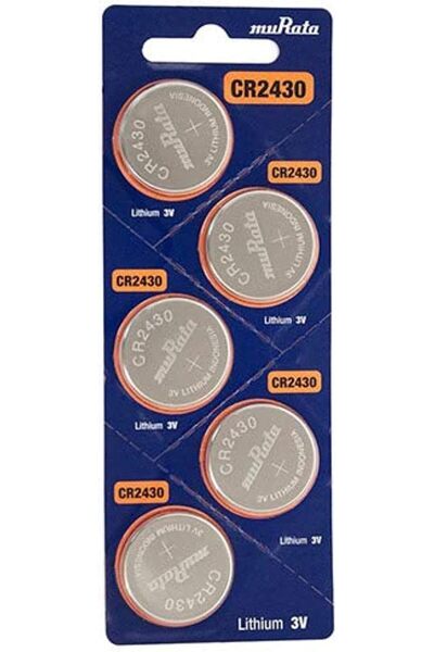 MURATA CR 2430 3V Lithium Battery - Pack of 5