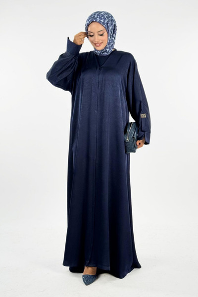 Bym Fashion Snap Button Ferace 70023 Navy Blue