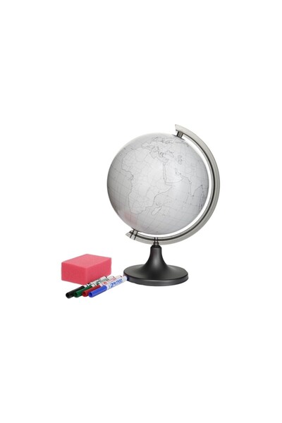 PROCART Outlined globe, 4 markers, sponge, customizable, diameter 25cm