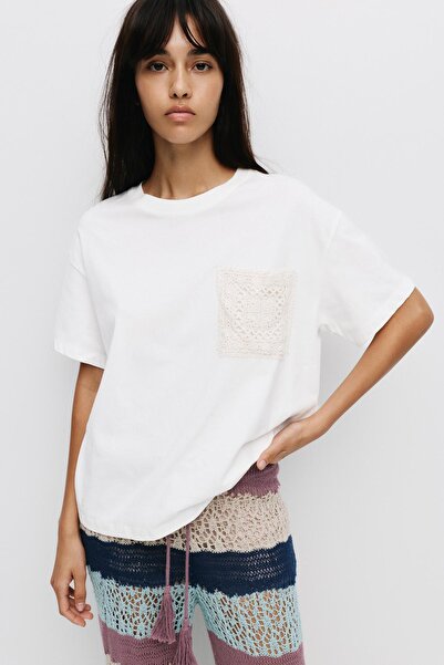 Pull & Bear Kroşe cepli tişört